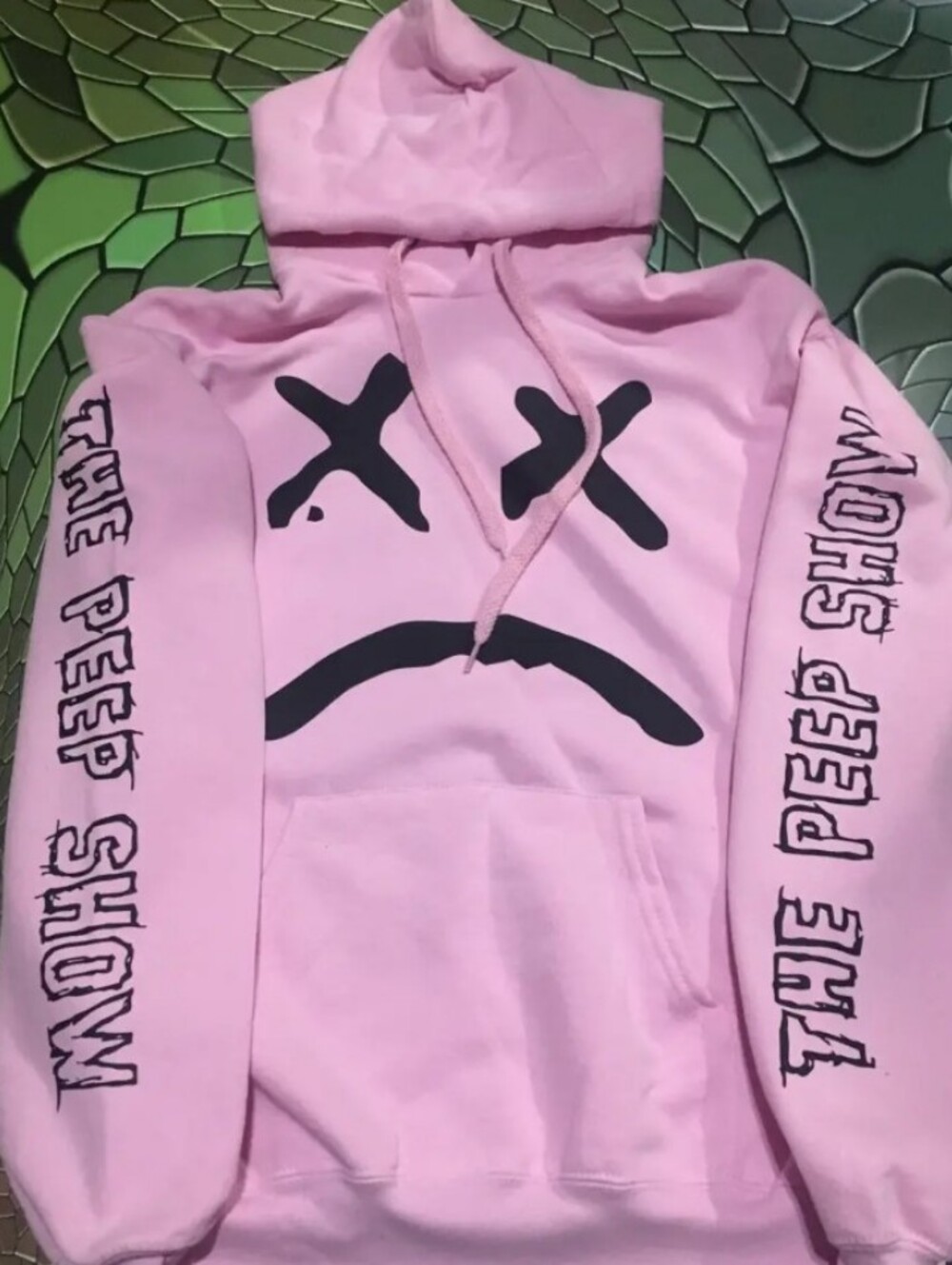 Pink Graphic Pullover Hoodie